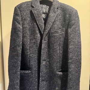 J. Crew Men's Navy Herringbone Coat